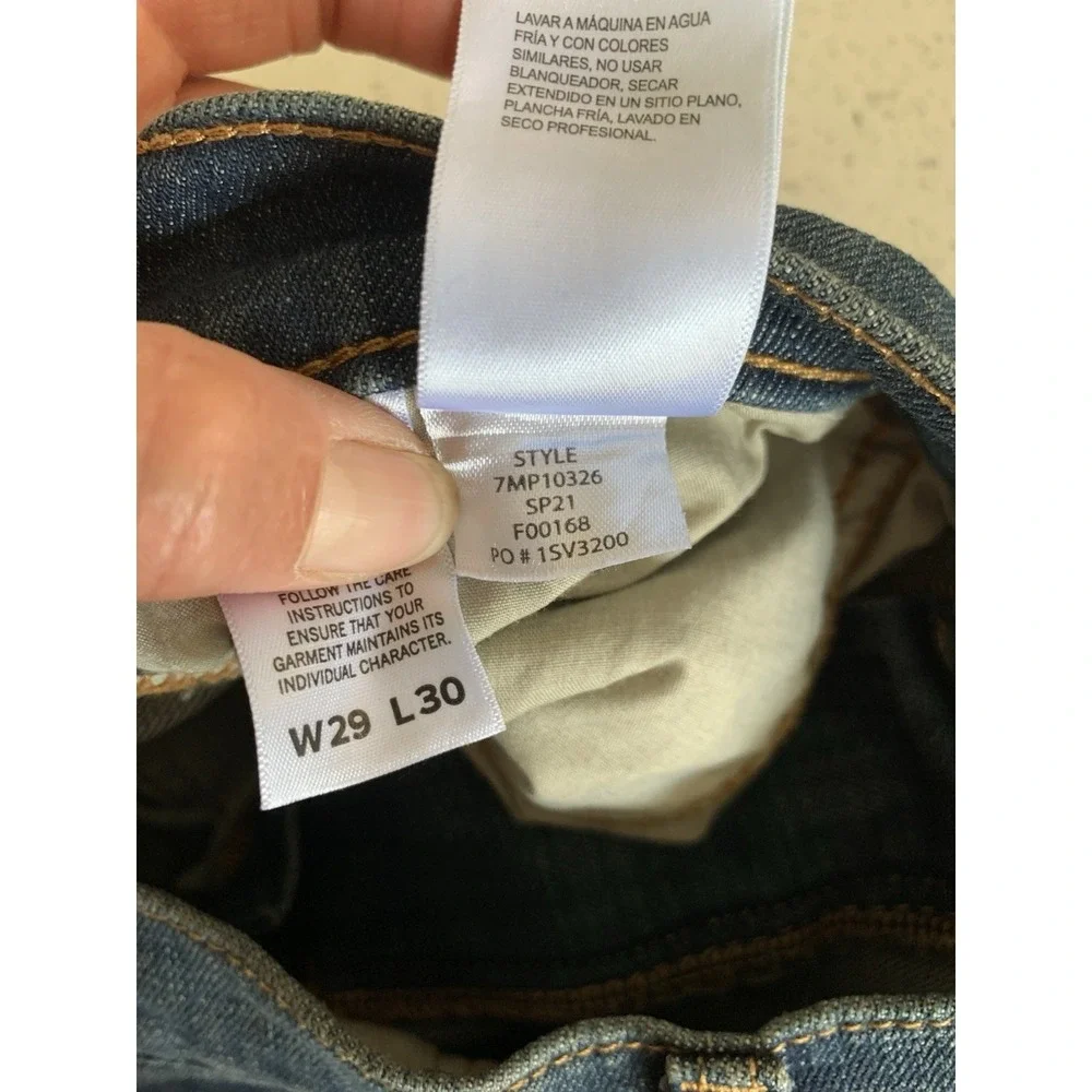 Lucky Brand 121 Slim Straight Jeans Denim Dark Wash Classic Fit Menswear